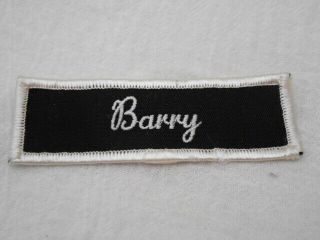 Barry Embroidered Vintage Sew On Name Patch Tags Assorted Colors
