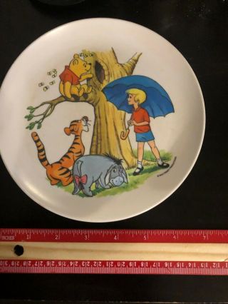 Vintage Winnie the Pooh plastic plate - Walt Disney Productions 2