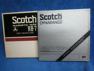 2 Reels Scotch 213 2400 Ft Double - Length Recording Tape 7 " To Open Reel