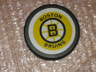 Boston Bruins Puck Nhl Ponderosa Circa 1987 General Tire Slug - Scratches On B