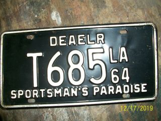 1964 Louisiana Deaelr License Plate Error