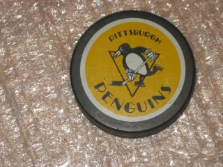 Pittsburgh Penguins Puck Blank Back 1980 
