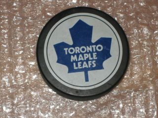 Toronto Maple Leafs Puck Blank Back 1980 