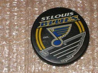 St.  Louis Blues Puck Nhl Inglasco 1999 - 2001 Vegum Slug - Shadow Logo