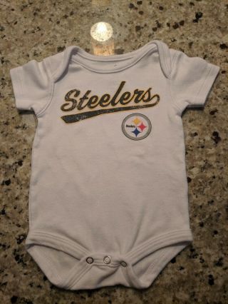 Nfl Pittsburgh Steelers Infant Baby Size 0 - 3 Months Short Sleeve T Shirt