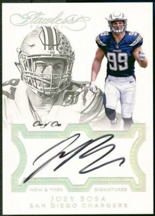 Joey Bosa 2016 Panini Flawless Now & Then Signatures Rc Auto 1/1 - La Chargers