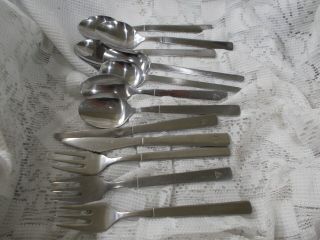 American Airlines Flatware - 2 Knives,  7 Spoons & 3 Forks