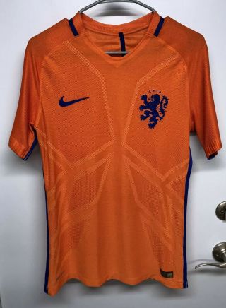 2016 Nike Authentic Knvb Netherlands Soccer Jersey,  Holland,  Orange,  Sz Medium