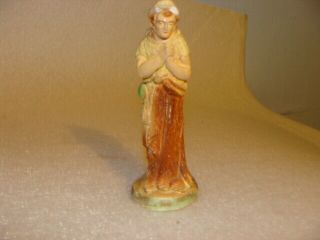 Vintage Nativity Standing Shepherd Figure Chalk Ware Christmas Manger 4 3/4 "