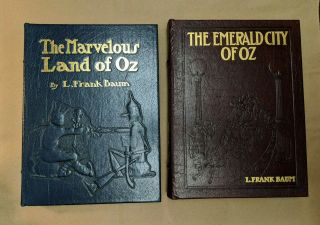 6 L Frank Baum Easton Press Leather OZ books Wizard Ozma Marvelous Emerald City 3