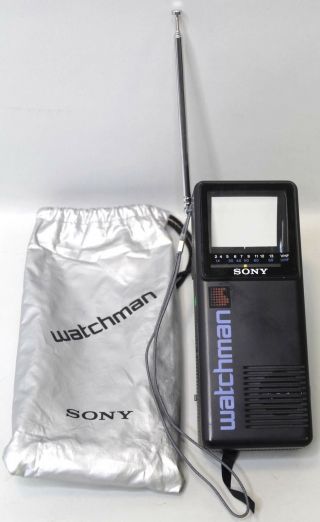 Sony Fd - 2a Watchman 2 " Portable Lcd B/w Tv - - Read