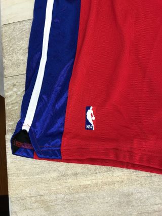 Detroit Pistons 2XL (48) Adidas NBA Authentic On - Court Team Issue Pro Cut Shorts 2
