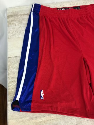 Detroit Pistons 2XL (48) Adidas NBA Authentic On - Court Team Issue Pro Cut Shorts 3
