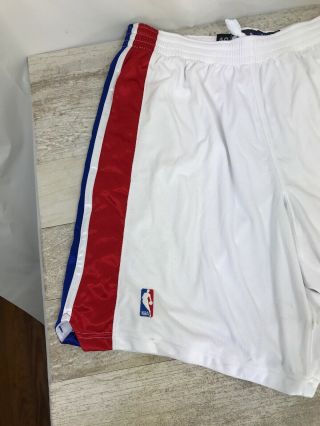 Detroit Pistons 2XL (48) Reebok NBA Authentic On - Court Team Issue Pro Cut Shorts 2