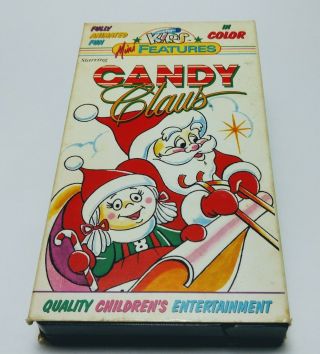 Vintage Kids Mini Features,  " Candy Claus " Vhs 1987 Christmas,  Holidays