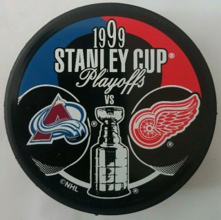 1999 Stanley Cup Playoffs Colorado Avalanche Vs Detroit Red Wings Nhl Vtg Puck