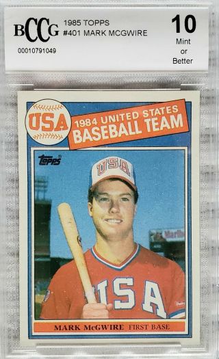 1985 Topps Usa 401 Mark Mcgwire (bccg 10)