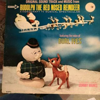 Burl Ives - Rudolph The Red Nosed Reindeer - Vintage Decca Vinyl Lp - Christmas