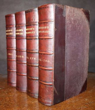 1805 A Dictionary of the English Language Samuel Johnson 4 Vols 9th Edition 2
