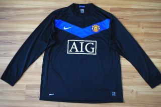 Manchester United Football Shirt Jersey Nike 2009/10 Away Size Large Longsleeve