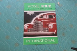 0904x Circa 1947 - 1948 International Harvester Truck Model Kb - 2 Sales Brochure