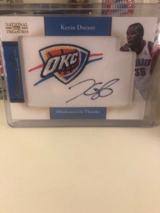 Kevin Durant 2011 National Treasures Auto Patch Okc 11/25 Golden St.  Warriors