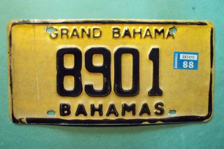 Bahamas - Grand Bahama - 1988 Passenger License Plate