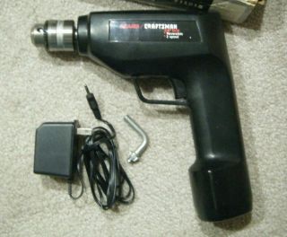 Vintage Sears Craftsman 2 Speed Reversible Cordless 3/8” Drill 911215 Complete