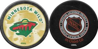 Minnesota Wild Nhl Souvenir Ice Hockey Puck