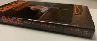 RAGE Signet Book 1977 First PRINTING RICHARD BACHMAN STEPHEN King like 3