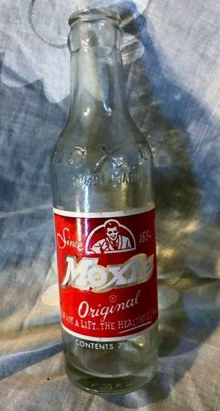 Vintage Moxie Cola Glass 7 Oz Soda Bottle