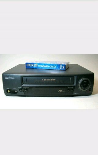 Emerson Ev598 Vcr 4 - Head Vhs Cassette Player / Recorder - No Remote
