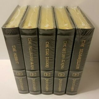 Sealed: 5 Vol.  Tolkien Set: Lord Of The Rings,  Hobbit,  Silmarillion,  Easton Press