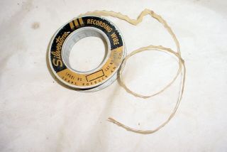 Silvertone Recording Wire Spool With Leader Tape Webster Chicago