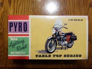 Pyro Bsa Lightning Rocket Motorcycle 1:16 Model Kit Instructions 1966