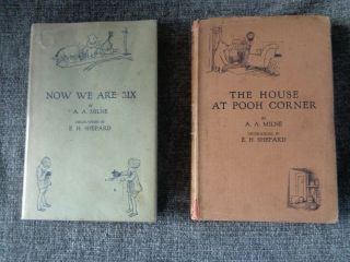 1st Editions - Now We Are Six / House At Pooh Corner - A A Milne Winnie Pooh