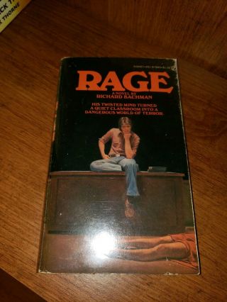 Rage By Richard Bachman (stephen King) 1st Edition,  1st Printing.
