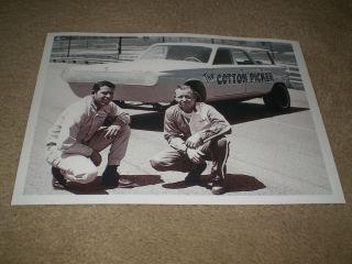 1965 David Pearson & Cotton Owens " Cotton Picker " Nhra Drag Racing Series Photo