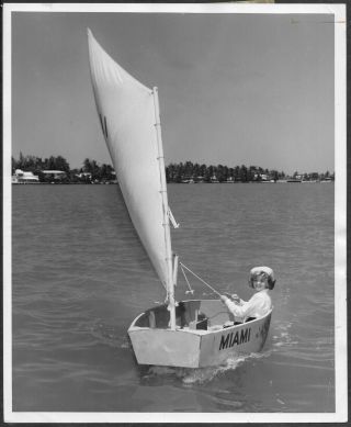 1950s Sailboat Regatta 1955 Press Photo Miami Yacht Club Sailing