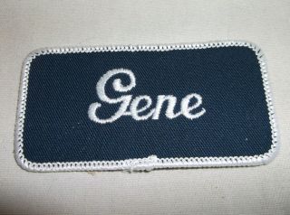 Gene Embroidered Vintage Sew On Name Patch Tags Assorted Colors