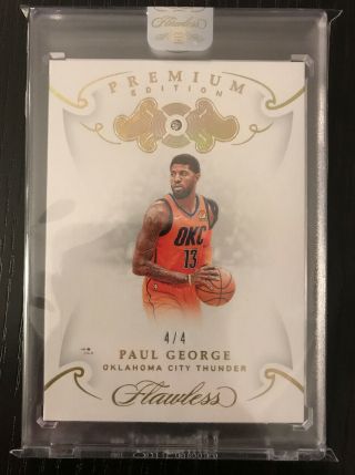 2018 - 19 Flawless Paul George Premium Edition Diamond Card 