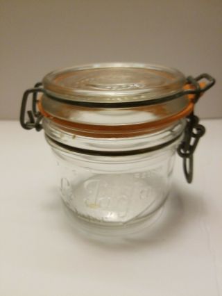 Vintage Le Parfait France Glass Canning Jar Gasket And Lid.  5 L Liter Wire Bail
