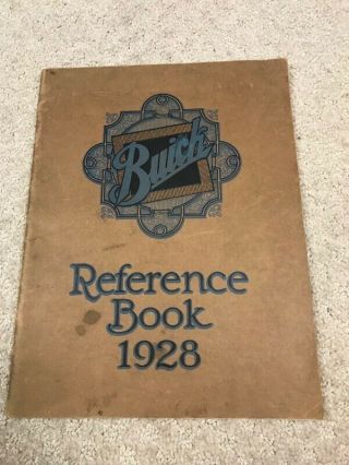 1928 Buick Reference Book 1928 Models