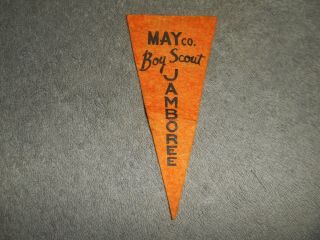 Vintage Boy Scout Flannel Pennant - May Co.  Boy Scout Jamboree
