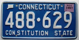 Connecticut 1997 License Plate Quality 488 - 629