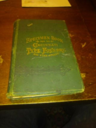 1888 Type Foundry Specimen Book Price Types And Presses Cincinnati,  Vine St