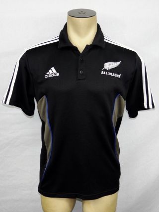 2007 Adidas Clima365 Zealand All Blacks Rugby Jersey Shirt Size Small