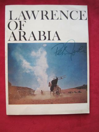 First Run Program For Lawrence Of Arabia - Signed By Peter O 