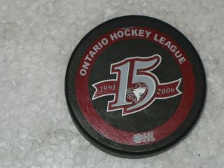 1991 - 2006 Guelph Storm 15 Years Official Game Puck Ohl