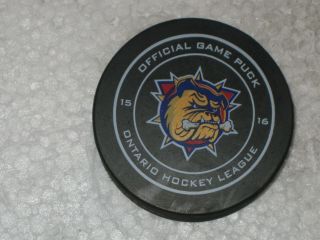 Hamilton Bulldogs 2015 - 2016 Official Game Puck Ohl Ontario Hockey League